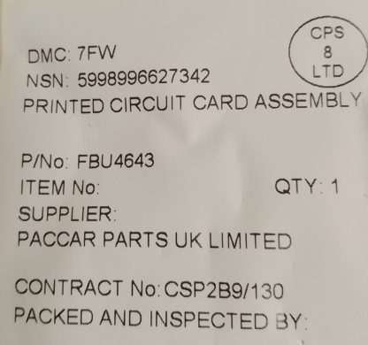 FBU4643 Leyland DAF printed circuit board PCB - Image 2